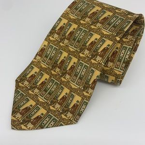 Salvatore FERRAGAMO Yellow Silk Necktie